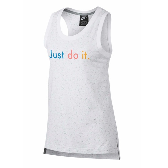 Nike Tops - Nike Just Do It Color Speckle Cotton Blnd Tank NEW